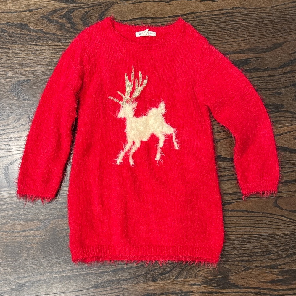 Hatley 4t reindeer Christmas sweater dress